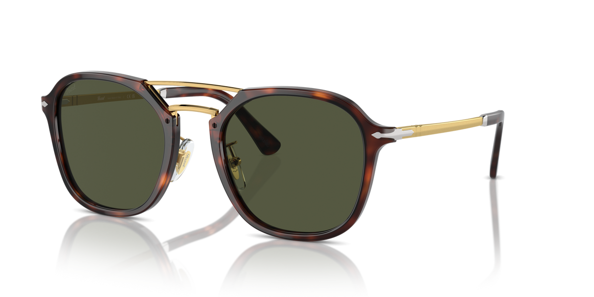 Óculos de Sol Persol 3352S Havana com Lentes Verdes — vista 1