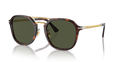Óculos de Sol Persol 3352S Havana com Lentes Verdes — vista 1