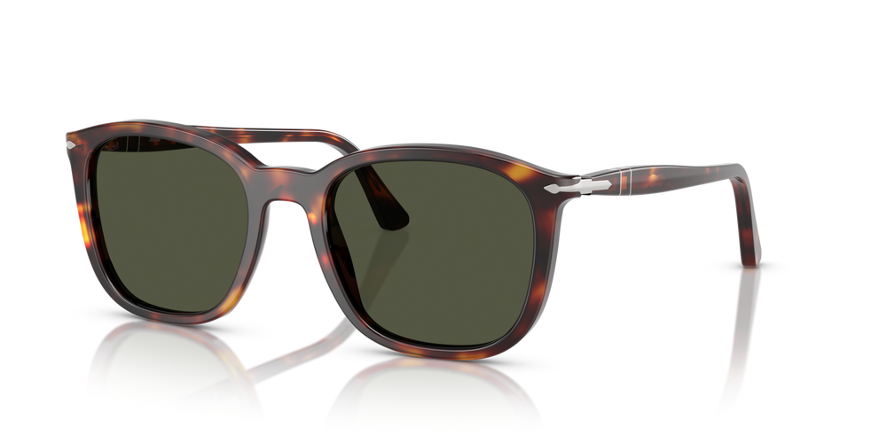 Óculos de Sol Persol 3355S Havana Quadrado com Lentes Verdes — vista 1