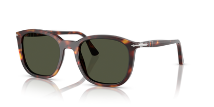 Óculos de Sol Persol 3355S Havana Quadrado com Lentes Verdes — vista 1