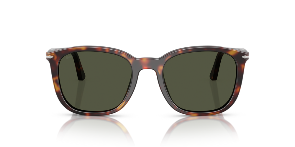 Óculos de Sol Persol 3355S Havana Quadrado com Lentes Verdes — vista 2