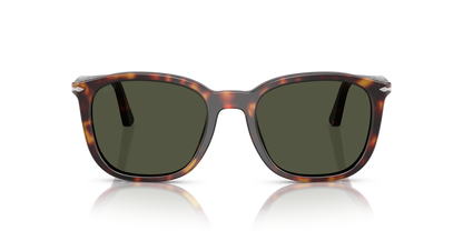Óculos de Sol Persol 3355S Havana Quadrado com Lentes Verdes — vista 2
