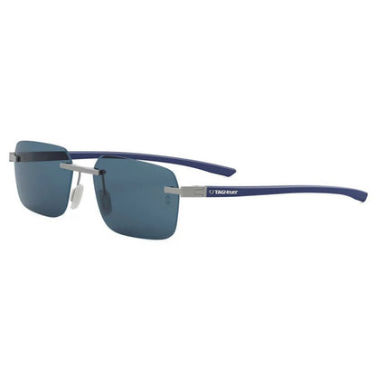 Tag Heuer TH40039U 5617V — vista frontal, armação prata e lentes azuis