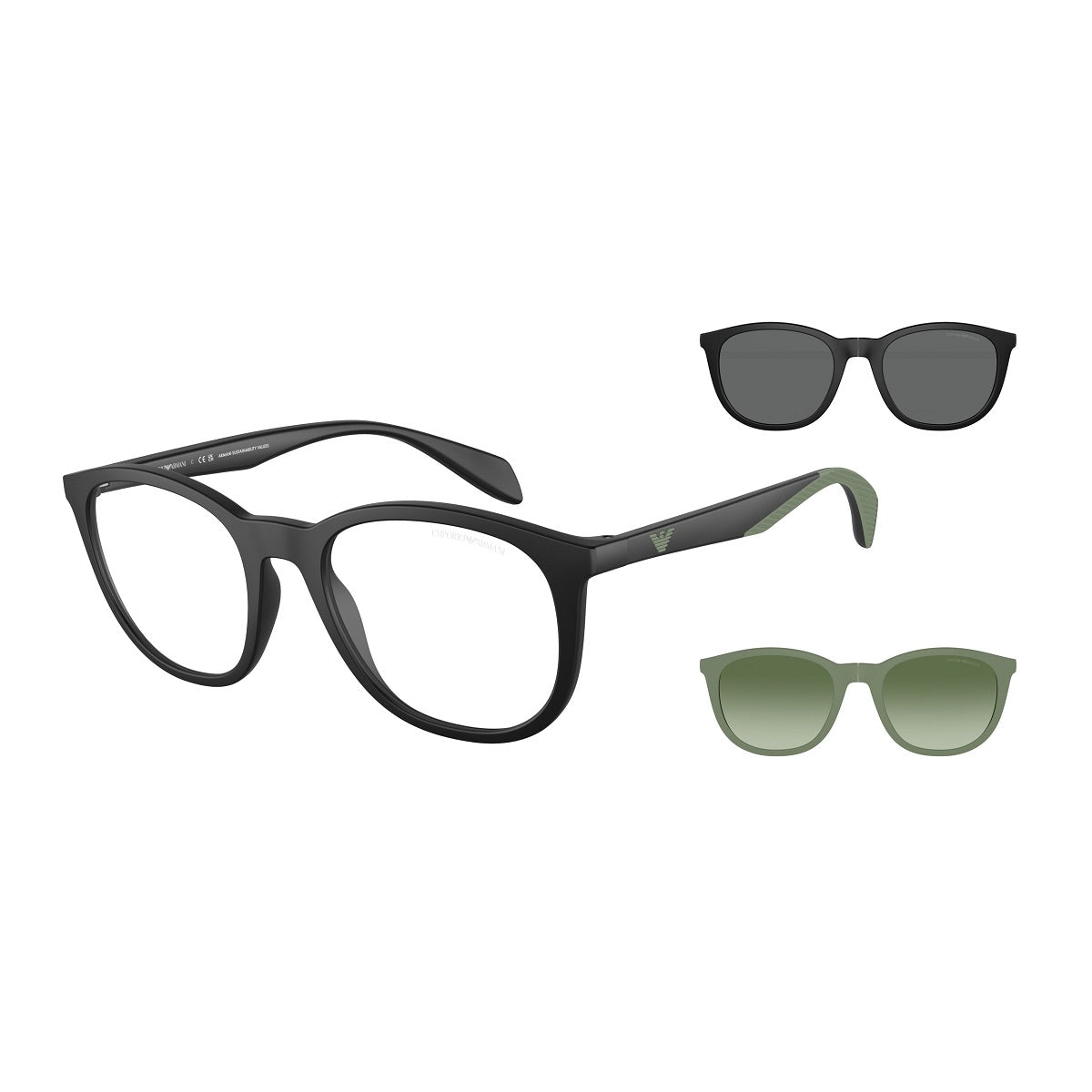 Emporio Armani 0EA4211 50011W52 com armação e clip-ons