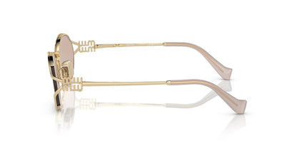 Óculos de Sol Miu Miu 52YS Ouro-Rosé com lentes rosa — vista principal