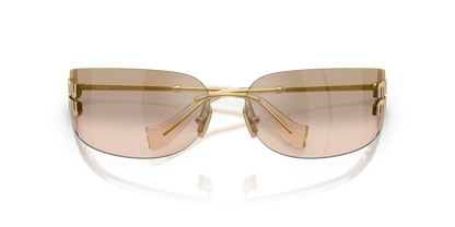Óculos de Sol Miu Miu A51S Dourado com lentes marrons degradê — vista principal