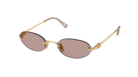 Óculos de Sol Miu Miu A54S Dourado com lentes violeta — vista principal