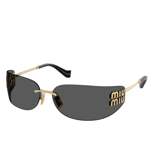 Óculos de Sol Miu Miu A51S Dourado com lentes cinza-escuro — vista principal