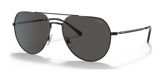 Óculos de sol POLO RALPH LAUREN PH3139 90038757 aviador preto brilhante com lentes cinza-escuro