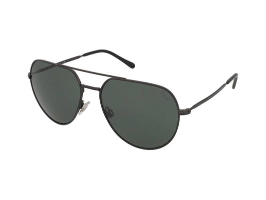 Óculos de sol POLO RALPH LAUREN PH3139 91577157 aviador gunmetal com lentes verdes espelhadas