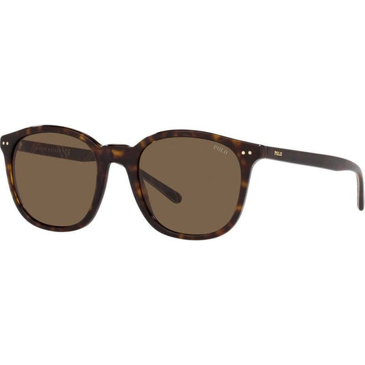POLO RALPH LAUREN PH4188 50037353 óculos de sol quadrado Havana escuro vista inclinada