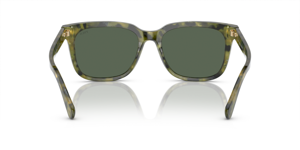 POLO RALPH LAUREN PH4210 54367155 óculos de sol quadrado Havana verde vista traseira