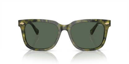POLO RALPH LAUREN PH4210 54367155 óculos de sol quadrado Havana verde vista frontal