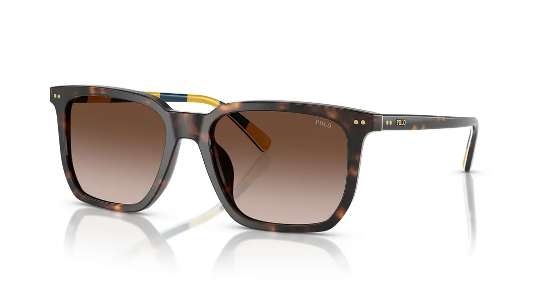 POLO RALPH LAUREN PH4224U 50031355 óculos de sol quadrado Havana escuro vista frontal