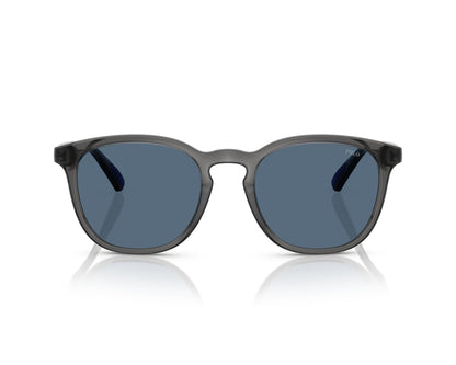 POLO RALPH LAUREN PH4222U 57998052 óculos de sol redondo cinza transparente vista inclinada