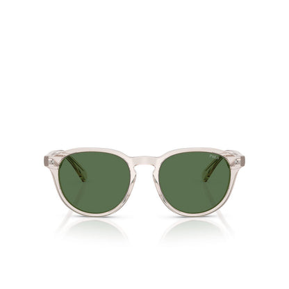 POLO RALPH LAUREN PH4221 61177152 óculos de sol redondo taupe transparente vista frontal