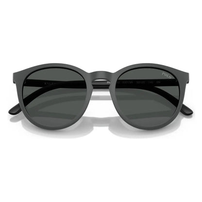 POLO RALPH LAUREN PH4183U 50019A52 vista lateral da armação preta com clip-ons