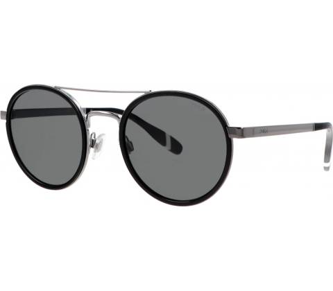 POLO RALPH LAUREN PH3150 92168753 vista inclinada dos óculos aviador prata e preto