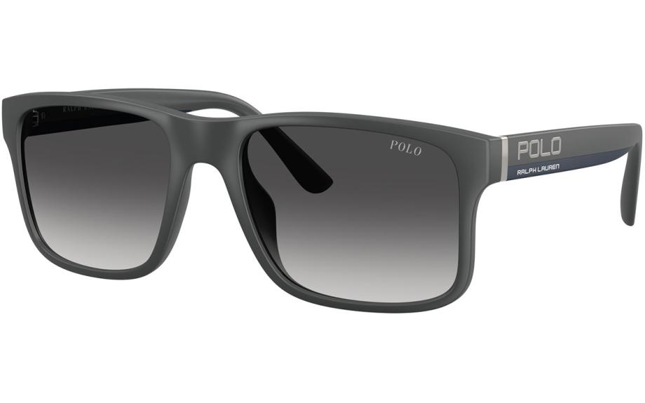 POLO RALPH LAUREN PH4195U 55898G57 vista inclinada armação cinza-escuro fosca
