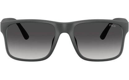 POLO RALPH LAUREN PH4195U 55898G57 vista frontal armação cinza-escuro fosca