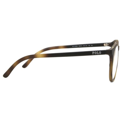 Vista lateral do óculos de grau POLO RALPH LAUREN PH4183U 5057-3 50 Havana com clip-on solar