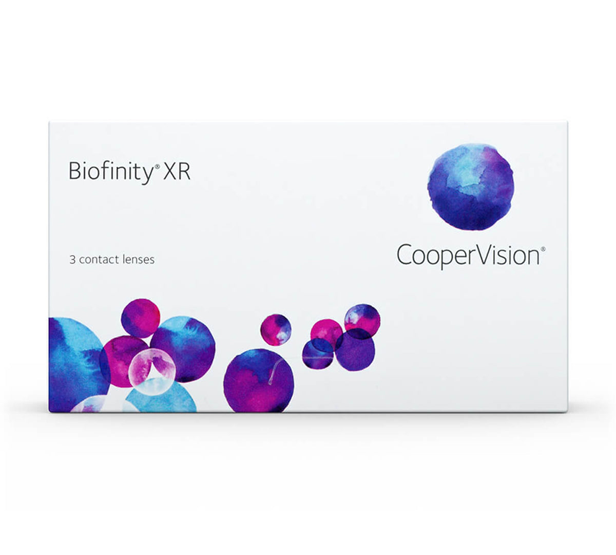 BIOFINITY XR — embalagem com 3 lentes